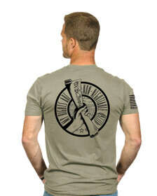 Nine Line Non-Negotiable Short Sleeve T-Shirt in Coyote with graphic on back